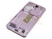 Pantalla completa service pack Dynamic AMOLED 2X con marco lateral / chasis color rosa (lavender) para Samsung Galaxy S23, SM-S911B
